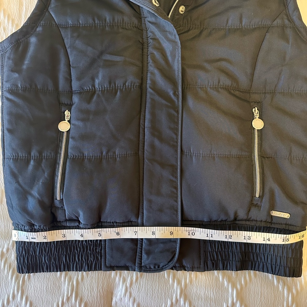 🆑 Calvin Klein Performance Puffer Vest black silver hardware size Small - Picture 4 of 11